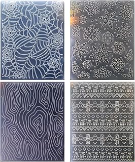 4 Halloween and Christmas Spider Web and Snowflake Embossing Folders