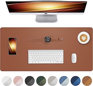 Waterproof Leather Desk Pad, Non-Slip, 24" x 13.7"