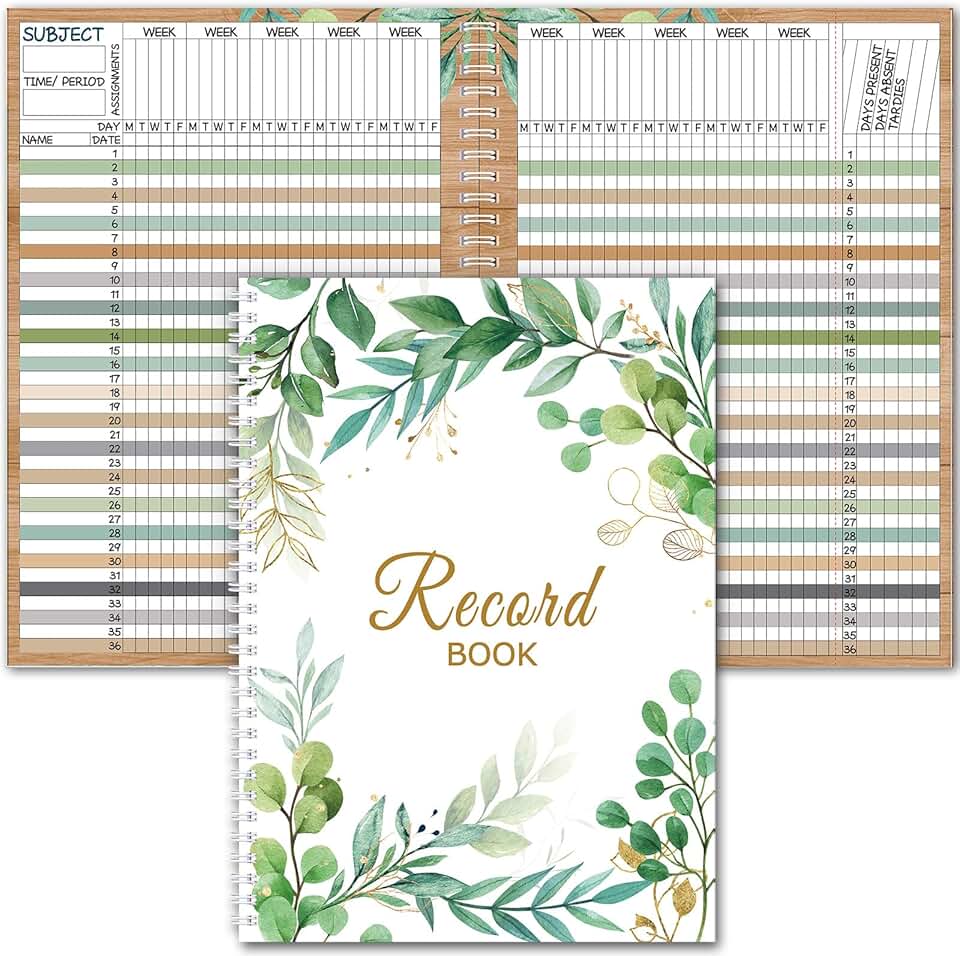 Spiral Teacher Grade Book for 2025-2026