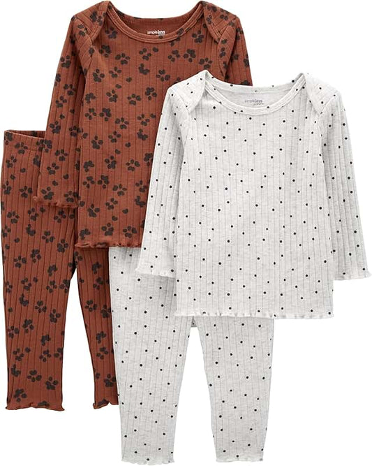 Unisex Baby 4-Piece Textured Clothing Set
