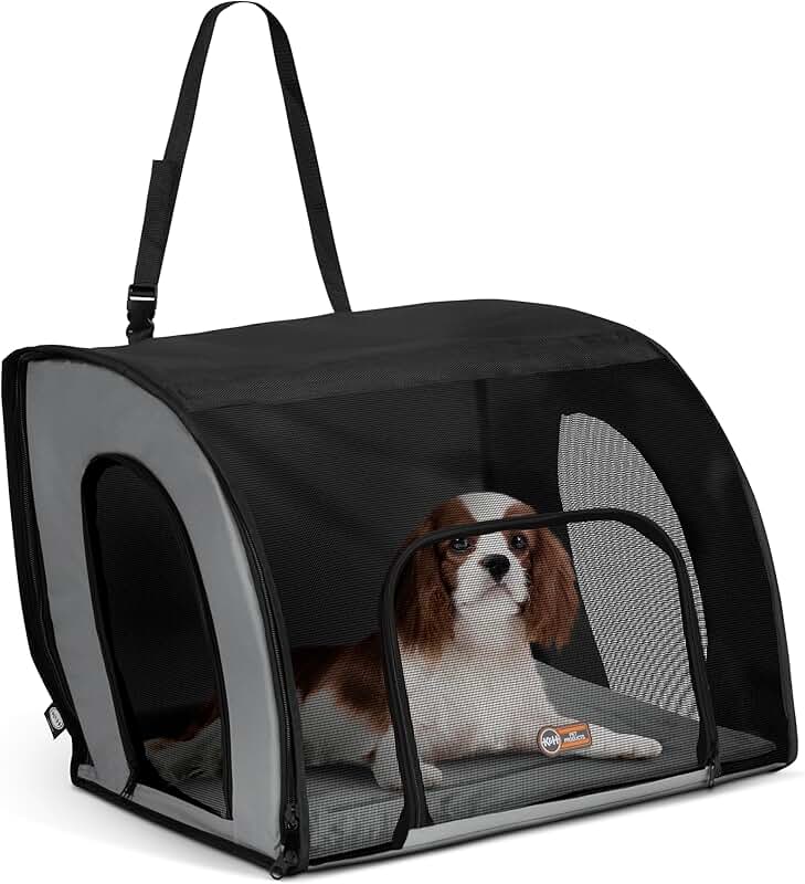 Enclosed Dog Car Seat with Mesh Windows