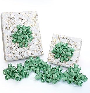 Sage Green Curly Gift Bows, 6 Pack