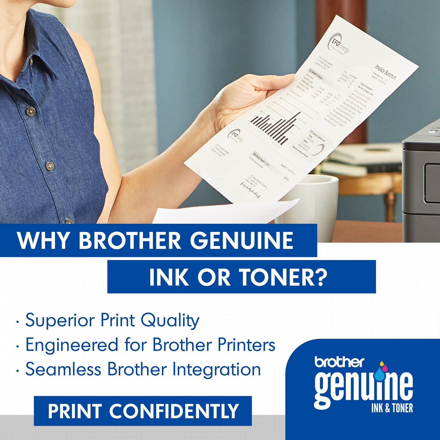 Genuine Standard Yield Toner Cartridge, TN630, Replacement Black Toner, Page Yield Up To 1,200 Pages, Dash Replenishment Cartridge