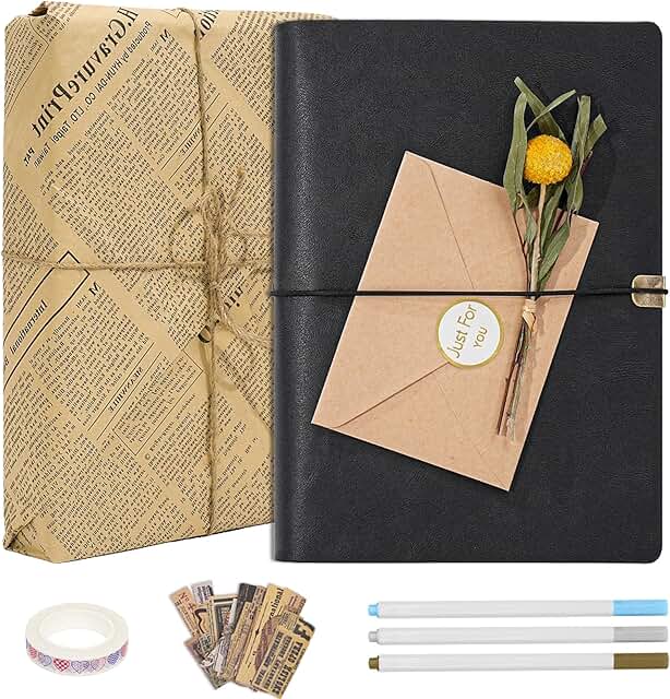 Vintage 3-Ring Photo Album Scrapbook Kit