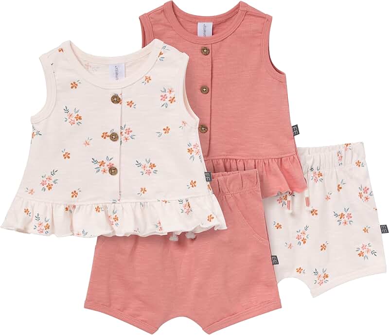 Baby Girls' Peplum Top and Shorts Set