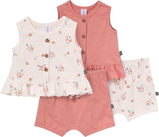 Baby Girls' Peplum Top and Shorts Set