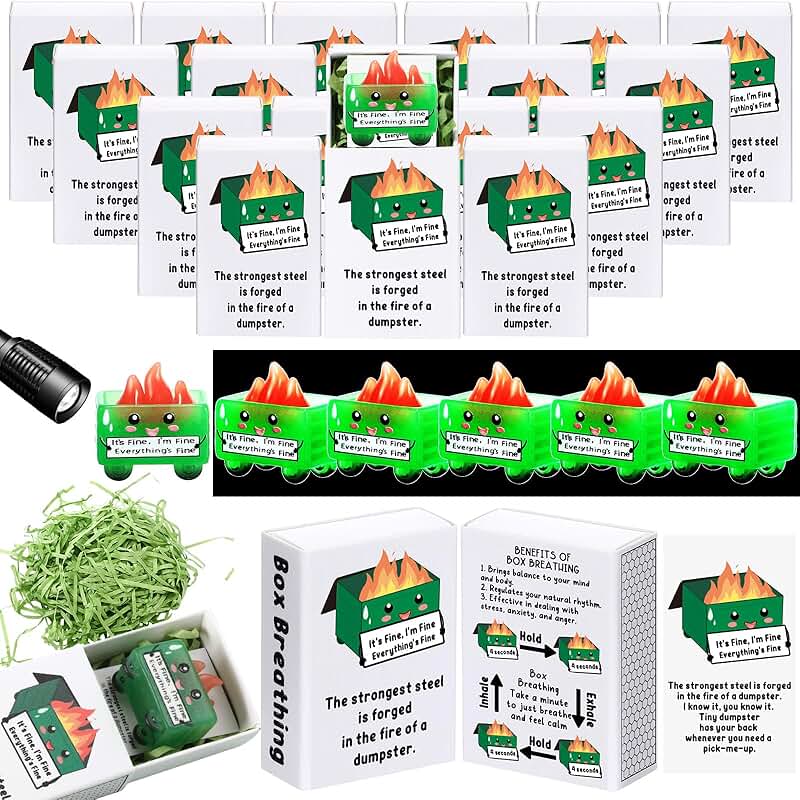 48 Sets Luminous Dumpster Flames Anxiety Relief Gift