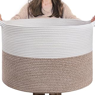 Large Cotton Rope Basket for Laundry and Storage