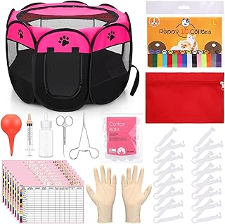 Puppy and Kitten Whelping Supplies Kit with Playpen