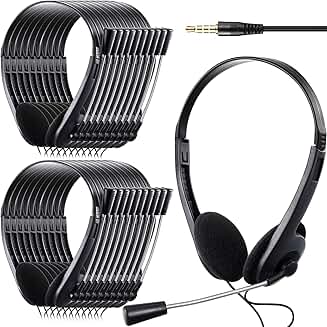 30 Pack Classroom Headphones with Microphone for Students