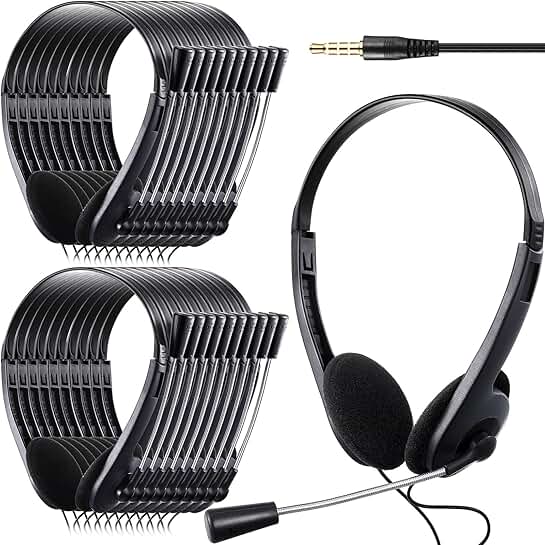 30 Pack Classroom Headphones with Microphone for Students