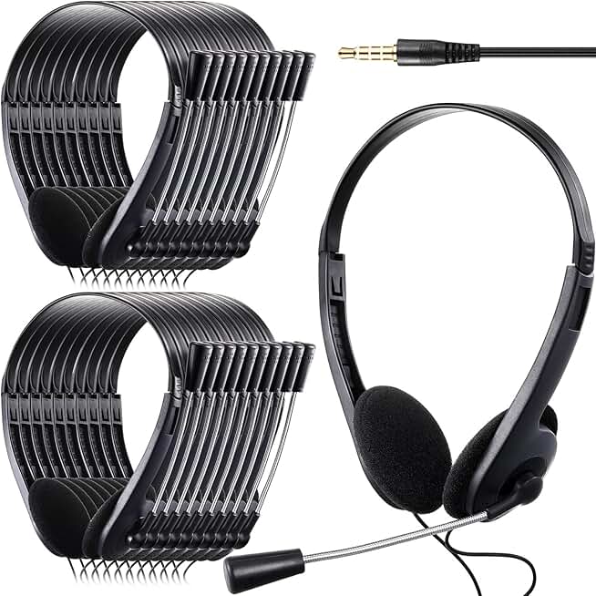 30 Pack Classroom Headphones with Microphone for Students
