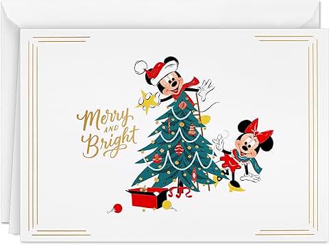 Christmas Cards with Mickey Mouse Design