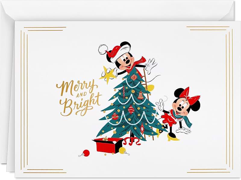 Christmas Cards with Mickey Mouse Design