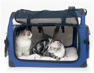Large Soft-Sided Cat and Dog Carrier with Mat