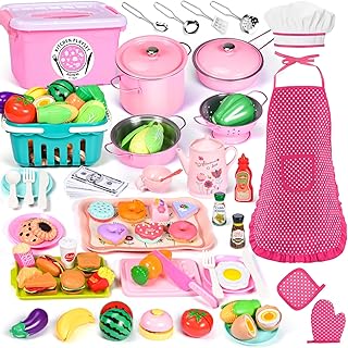 121-Piece Kids Play Kitchen Set with Accessories