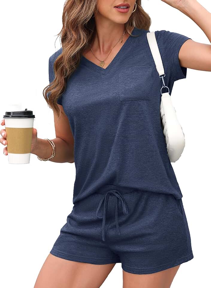 Women’s 2-Piece Summer Pajama Set with Pockets