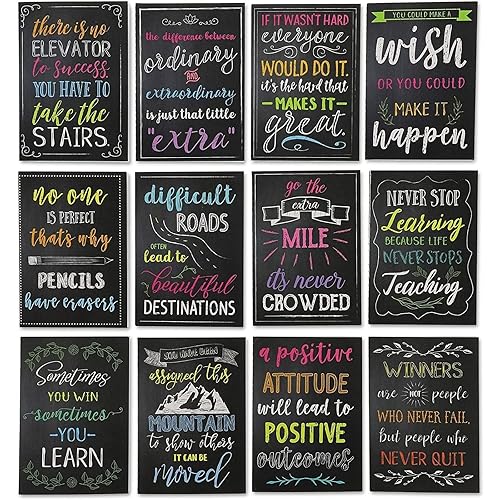 12 Mini Notebooks with Inspirational Quotes