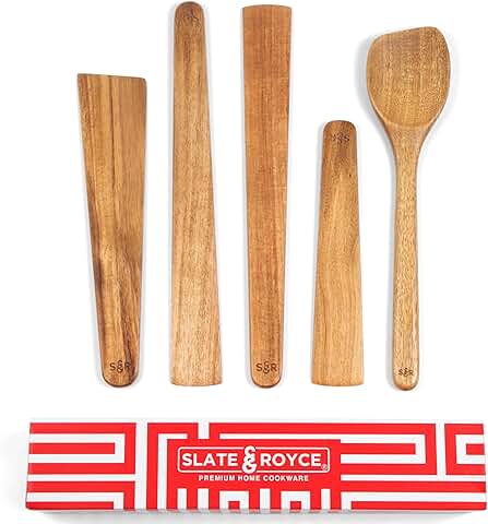 5-Piece Acacia Wood Kitchen Utensil Set