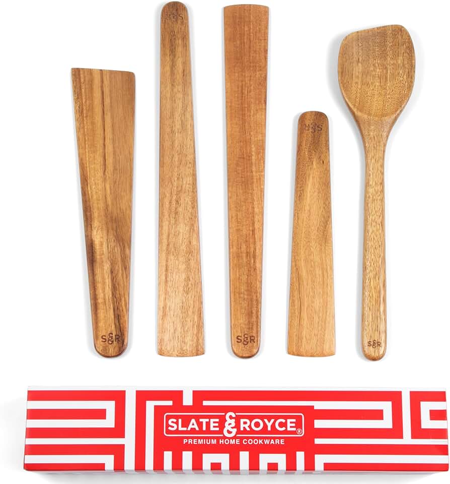 5-Piece Acacia Wood Kitchen Utensil Set