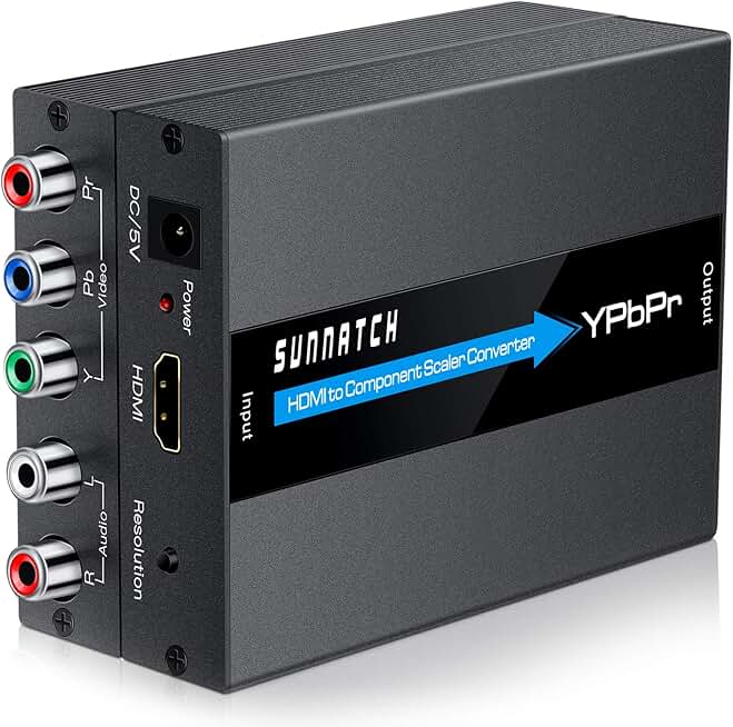 HDMI to Component Converter with Scaler, 1080P YPbPr Adapter