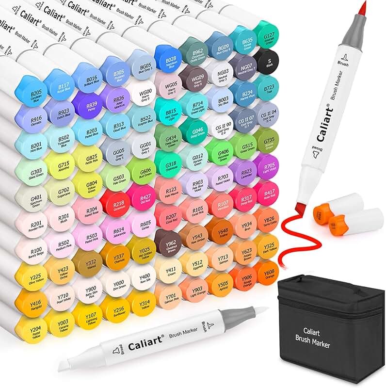 101 Colors Alcohol Markers Set with Dual Tips