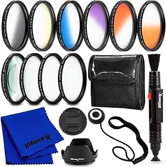 58mm Lens Filter Accessory Kit for DSLR Cameras