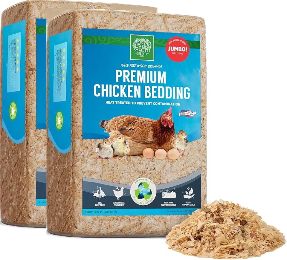 Pine Shavings for Small Pets and Chickens, 2 Pack