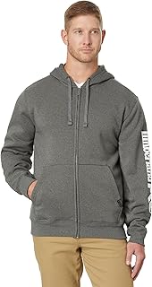 Men's Full-Zip Hooded Sweatshirt in Dark Charcoal Heather, Small