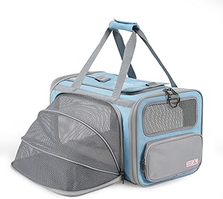 Pet Travel Carrier for Cats and Dogs with ID Tag