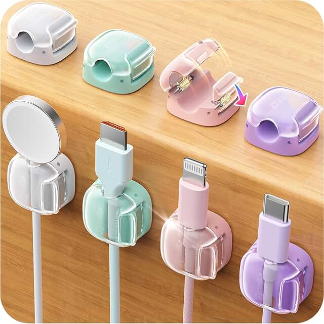 8 Pack Cable Clips for Organizer and Decor