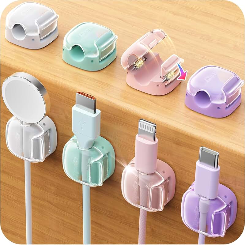 8 Pack Cable Clips for Organizer and Decor