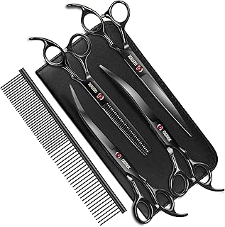 Professional Dog Grooming Scissors Set with Comb