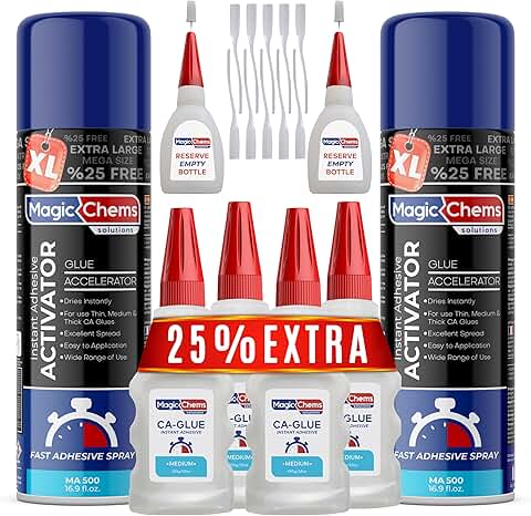Super Glue with Activator, 4 Pack