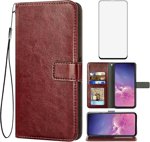 Wallet and screen protector case for Galaxy S10e