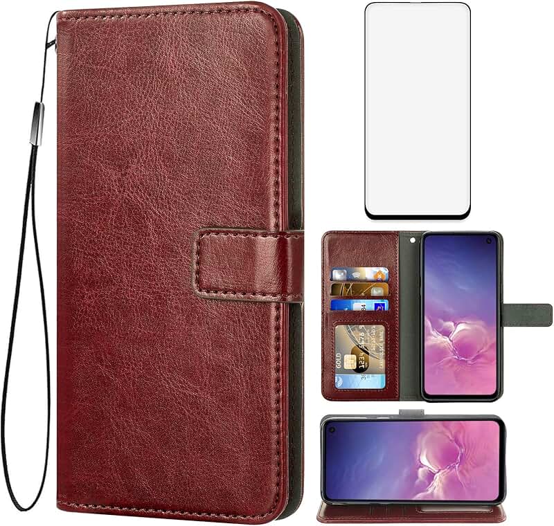 Wallet and screen protector case for Galaxy S10e