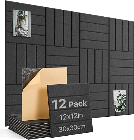 Set of 12 large black felt cork boards for wall decor
