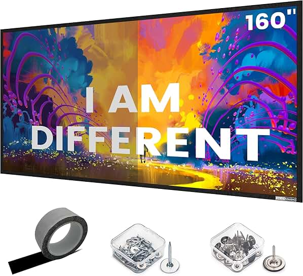 160-inch Gray ALR Projector Screen for Wall or Frame