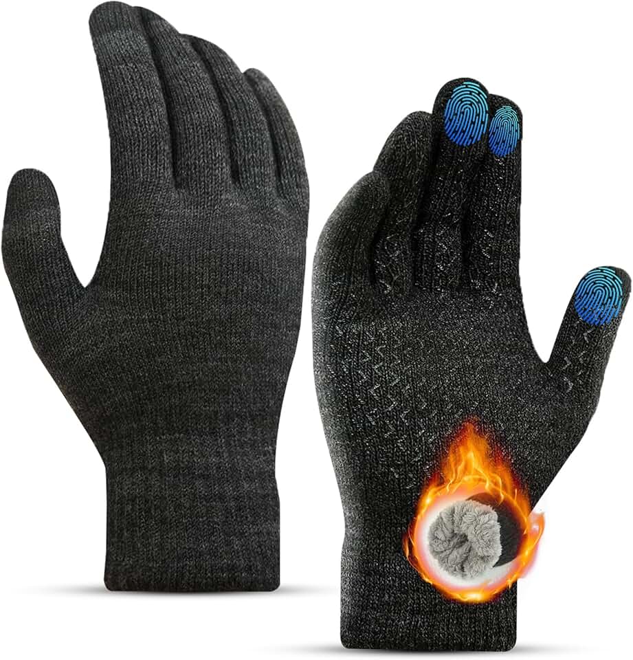 Warm Touch Screen Fleece Gloves for Men and Women