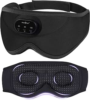 Wireless 3D Sleep Mask with Headphones and Timer