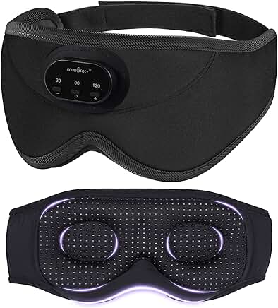 Wireless 3D Sleep Mask with Headphones and Timer