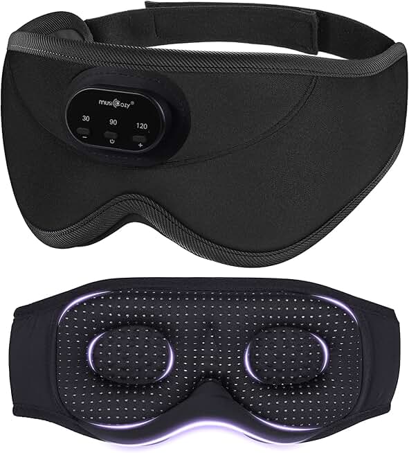 Wireless 3D Sleep Mask with Headphones and Timer