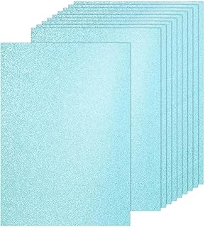 Lake Blue Glitter Cardstock, 60 Sheets, 8.3x11.7 in