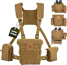 Lightweight Waterproof Binocular Chest Pack with Rangefinder Pouch