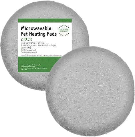 Microwavable Pet Heating Discs, 2 Pack, Large