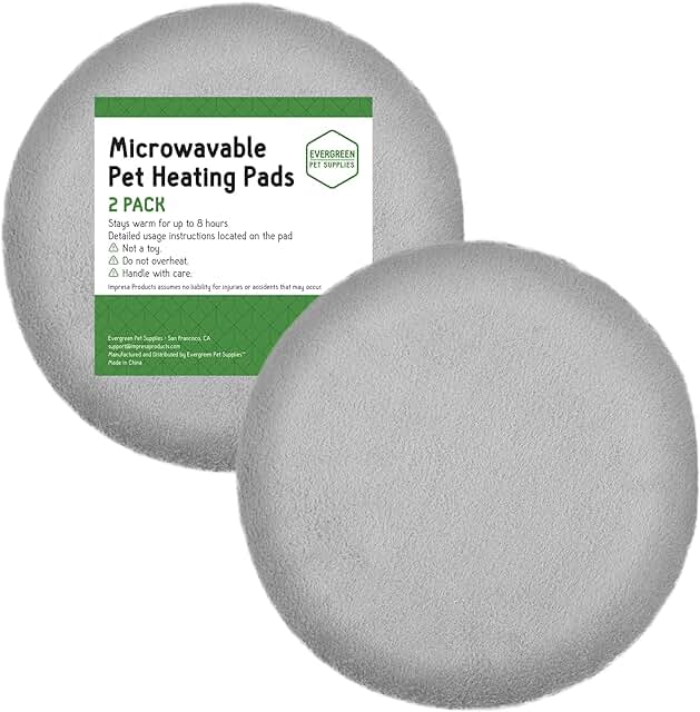 Microwavable Pet Heating Discs, 2 Pack, Large