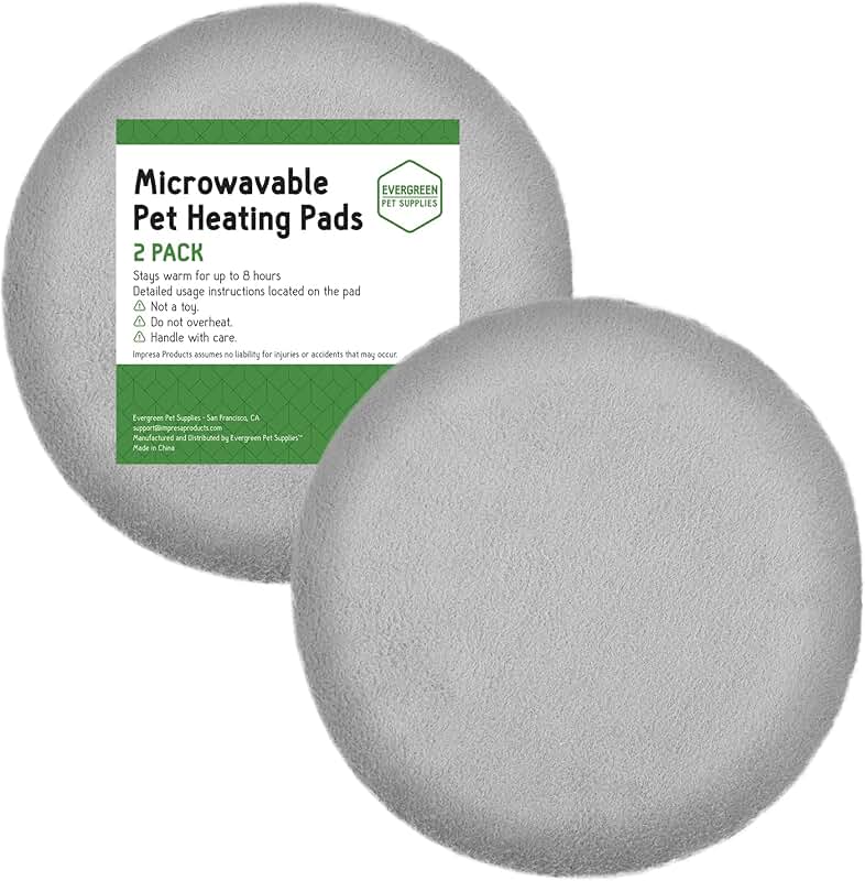 Microwavable Pet Heating Discs, 2 Pack, Large