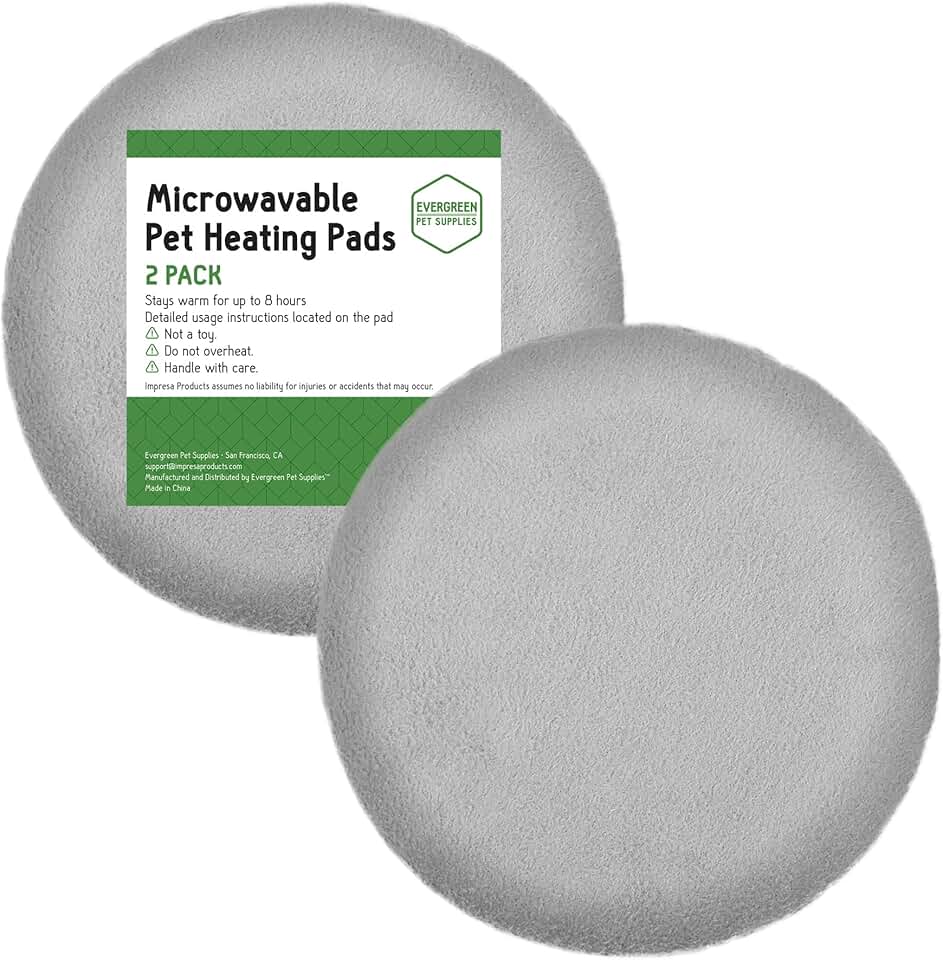 Microwavable Pet Heating Discs, 2 Pack, Large