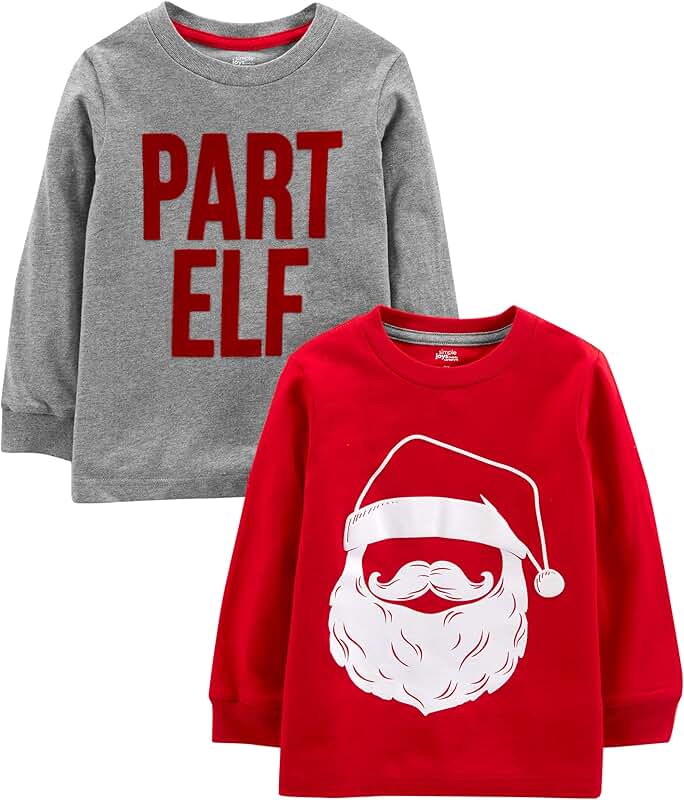 Toddler Boy's 2-Pack Christmas Long-Sleeve Tees, 4T