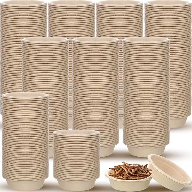 Paper Feeding Cups for Small Reptiles and Pets
